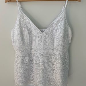 White•Lace•Spaghetti Strap•Tank